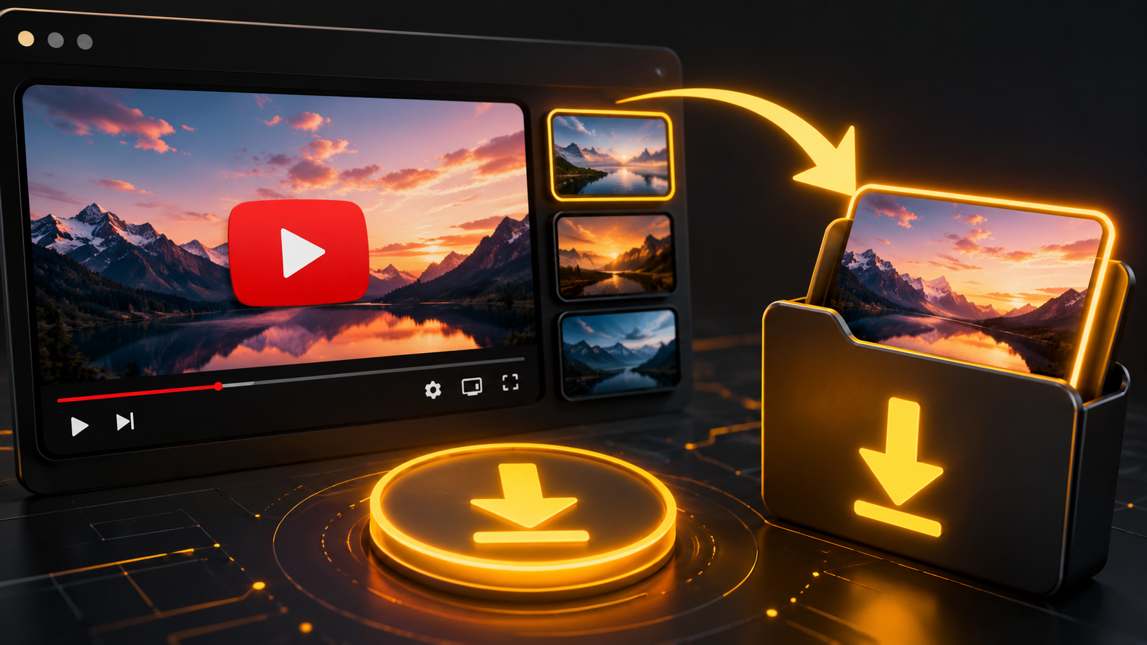 WEBLIC AI YouTube Thumbnail Downloader interface preview